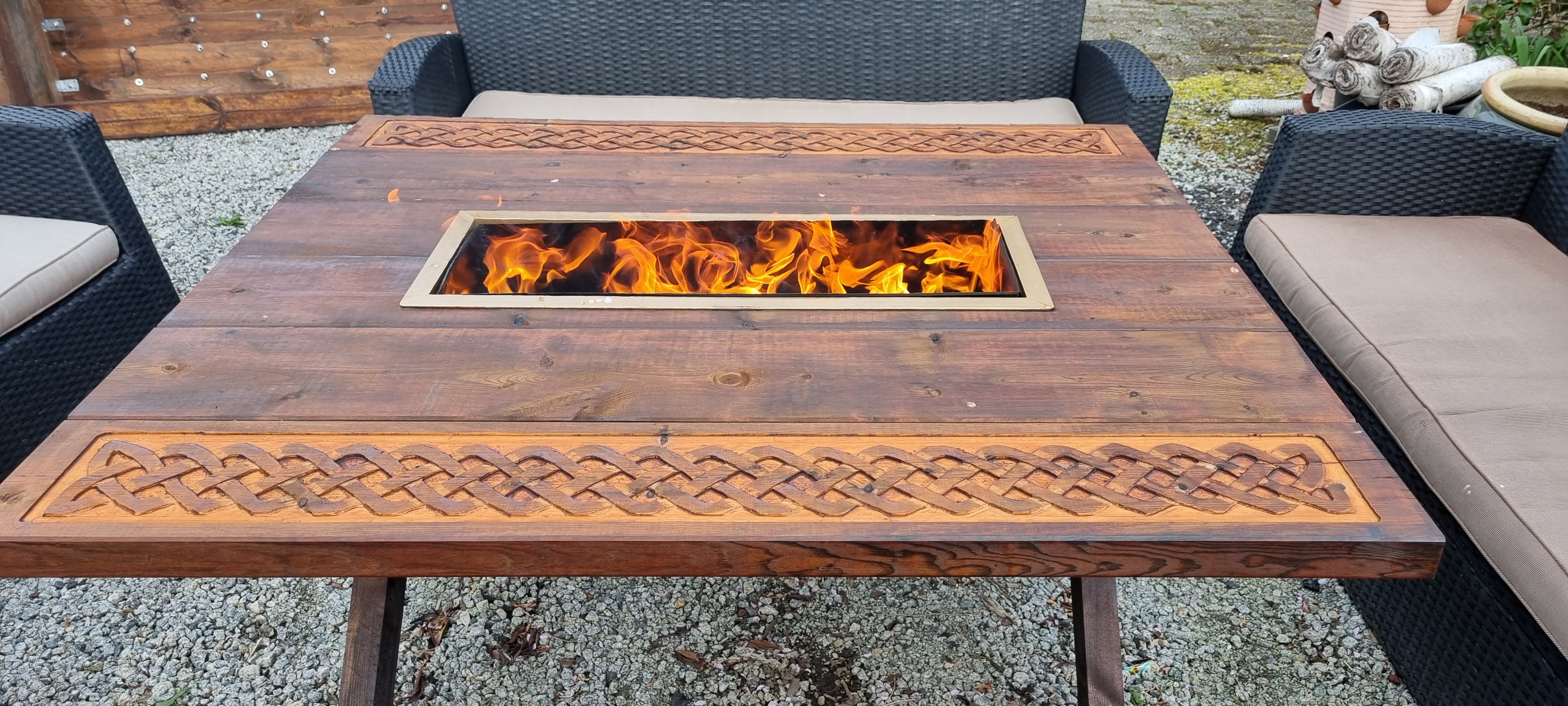 Langbord Mini knuteverk detalj